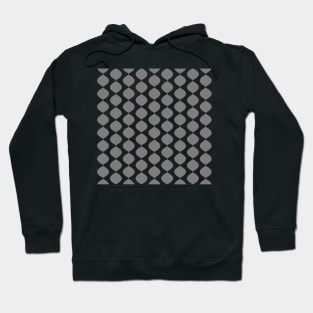 Midcentury Modern Retro 60s Waves Pattern  (60% Grey) Hoodie